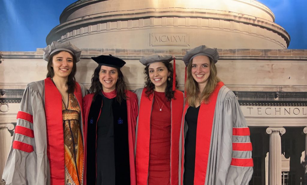 Left to Right: Manon Revel, Prof. Fotini Christia, Cate Heine, Erin Walk